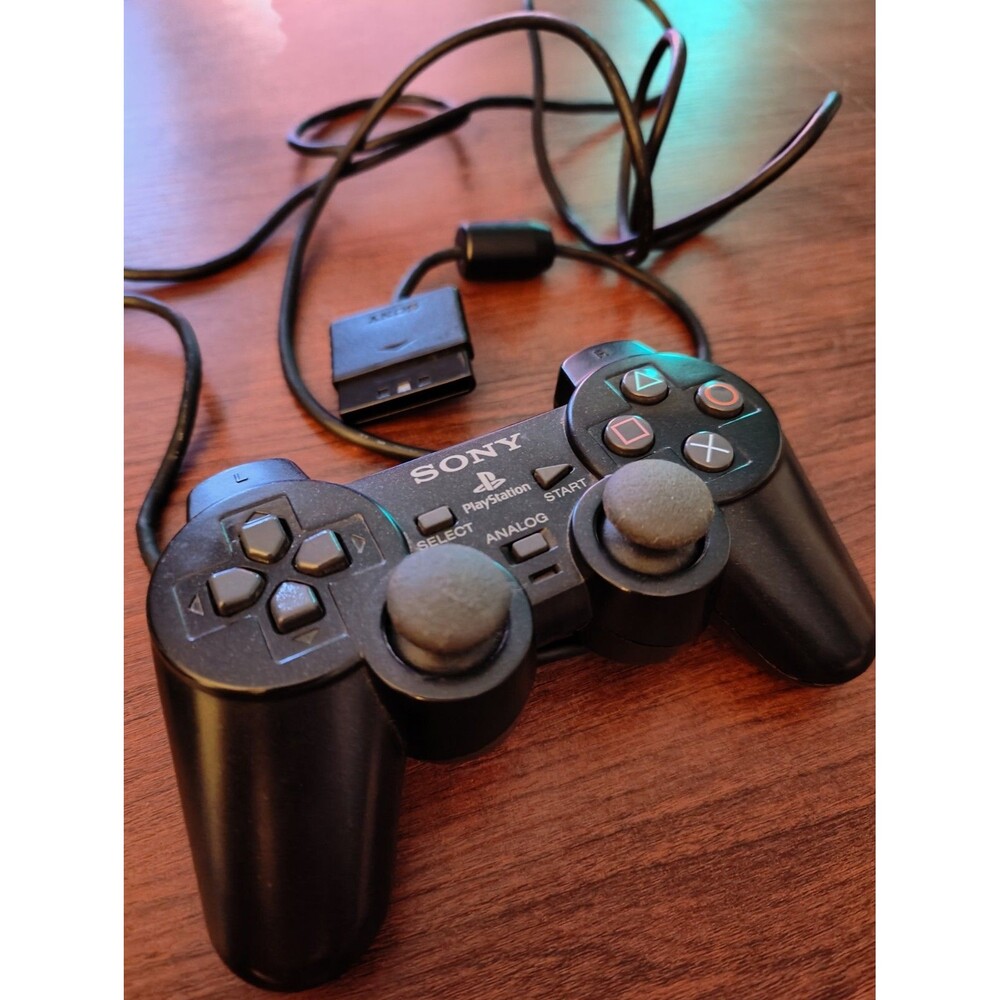 Sony PlayStation 2 Black Controller Wired Authentic - OEM DualShock 2